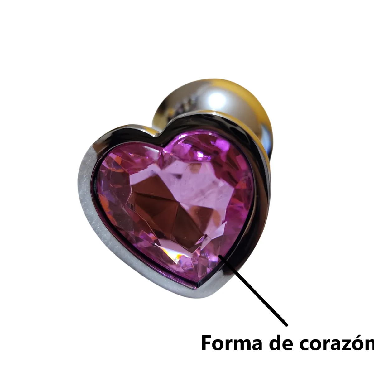 GENERICO - Plug De metal 7 x 2.8 cm CORAZON - S