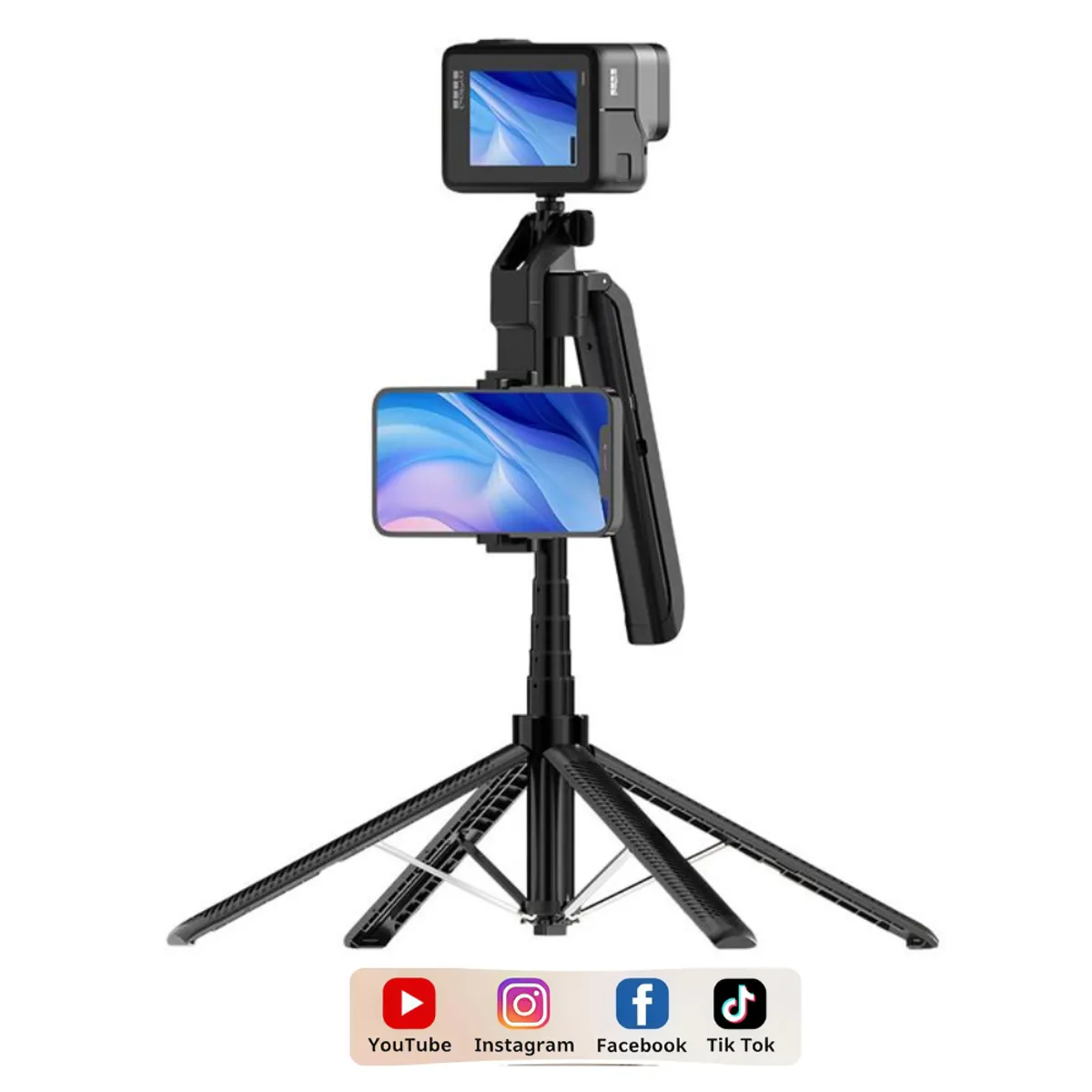 SEISA - Trípode Selfie Stick con Seguimiento Facial Inteligente 360° BAIHUO