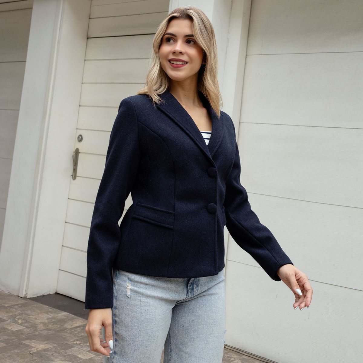 GENERICO - BLAZER DE PAÑO DE MUJER