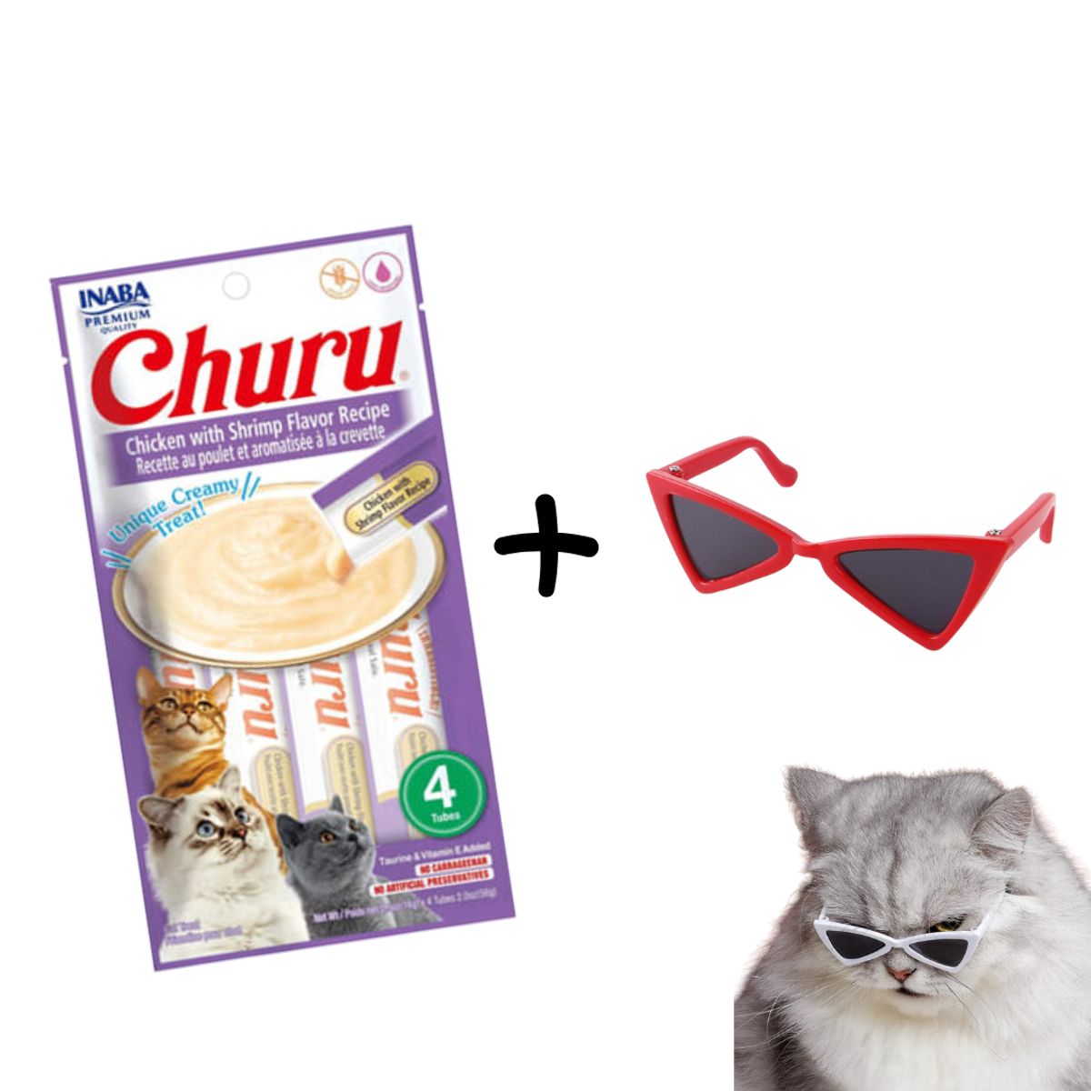 CHURU - Churu Snack Húmedo Para Gatos Pollo con Camaron X 4Un