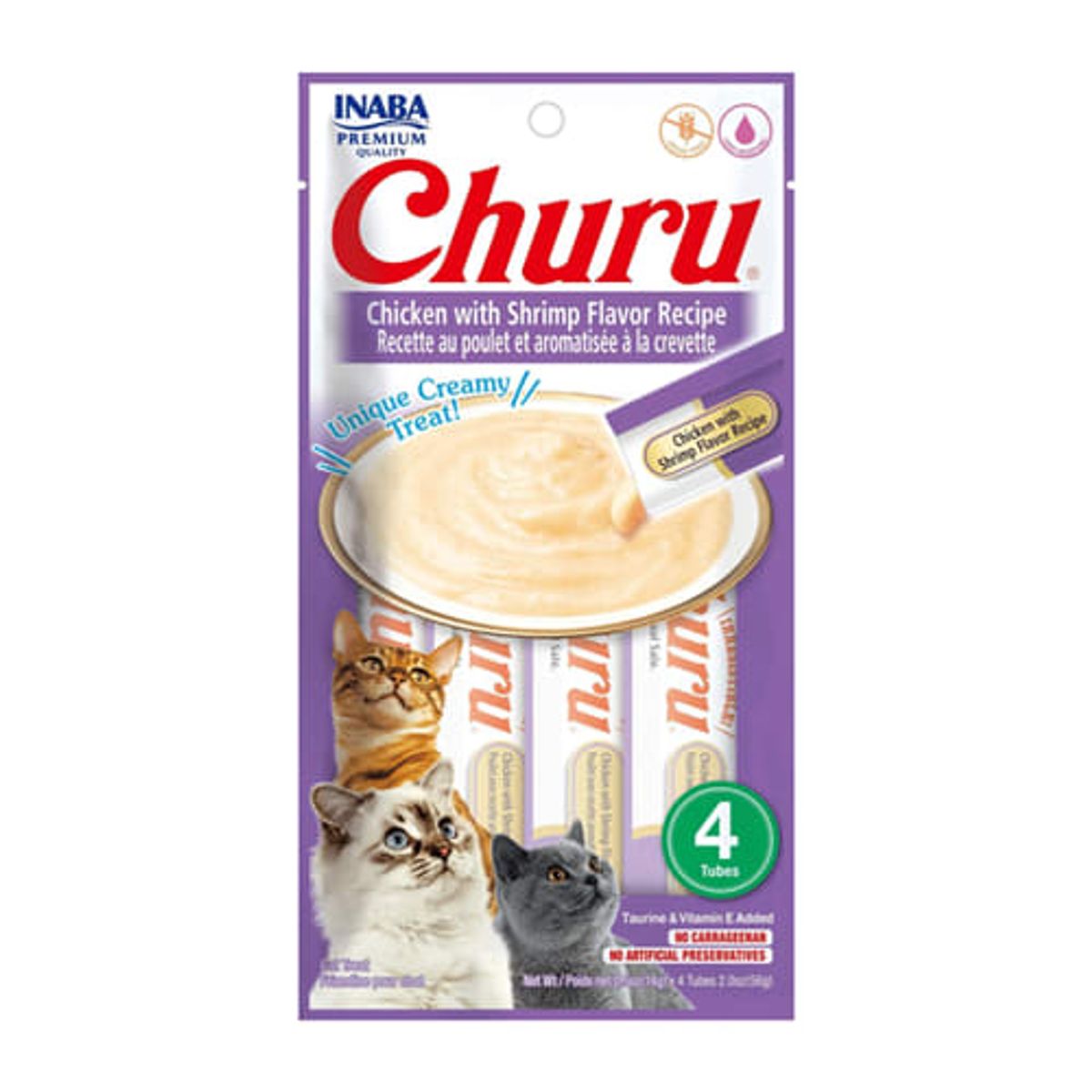 CHURU - Churu Snack Húmedo Para Gatos Pollo con Camaron X 4Un