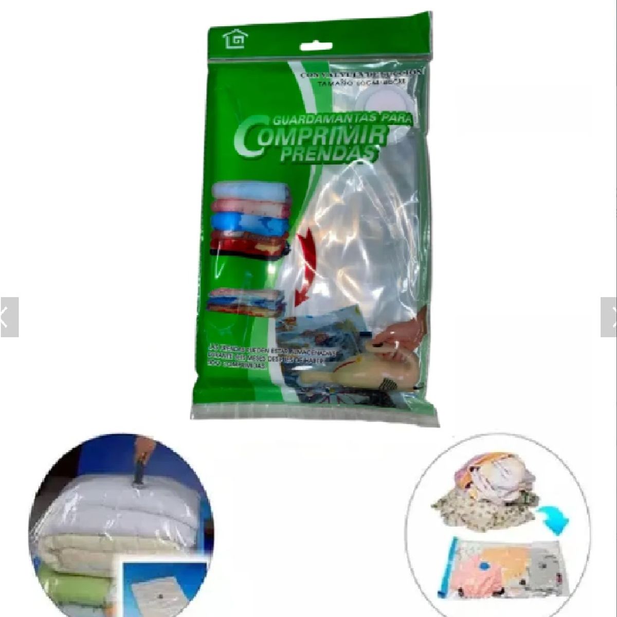 GENERICO - Bolsa Al Vacío 60x80 Cm Pack X 12 Unidades - Ahorra Espacio