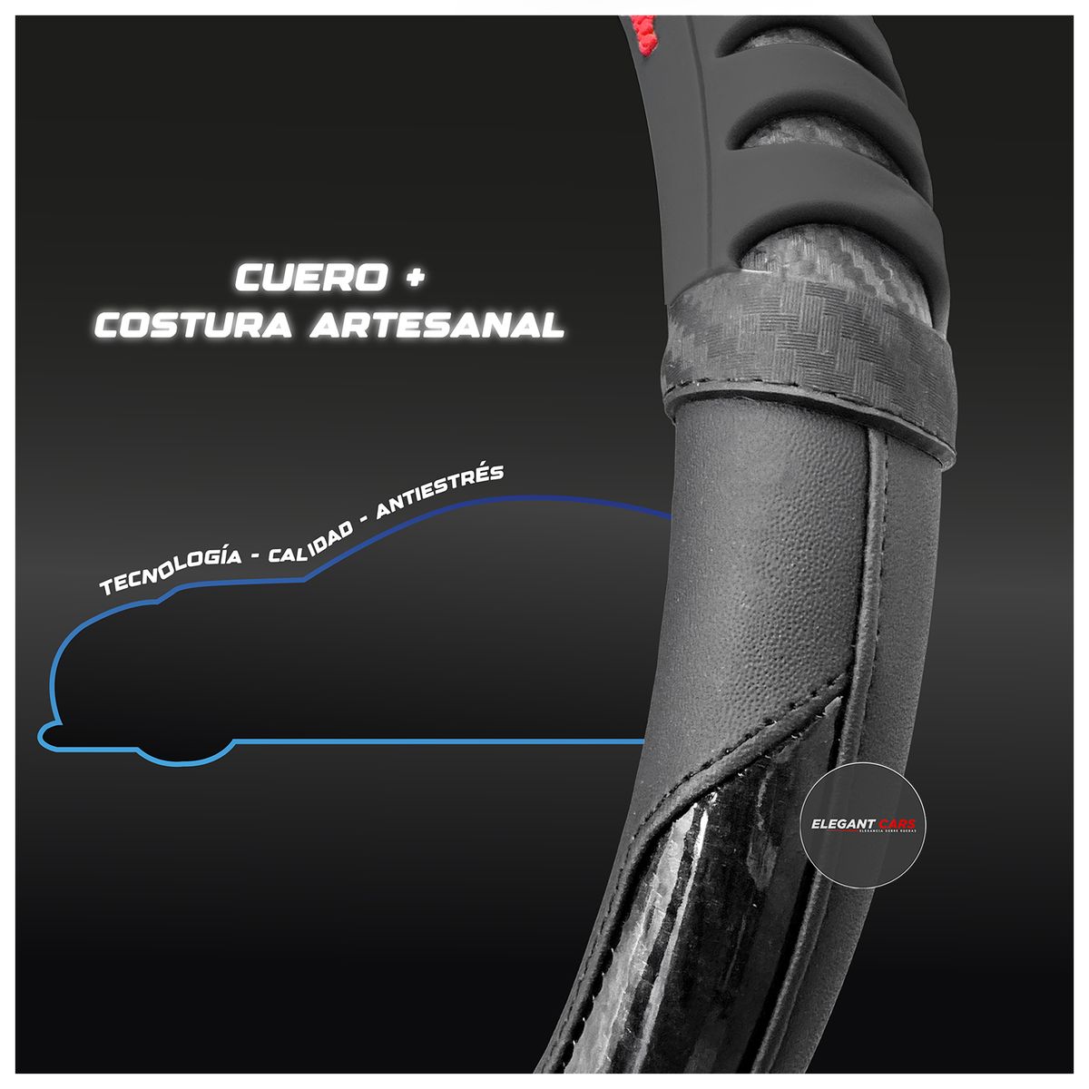 GENERICO - Forro de Timón Premium TRD Sport con Detalles en Fibra