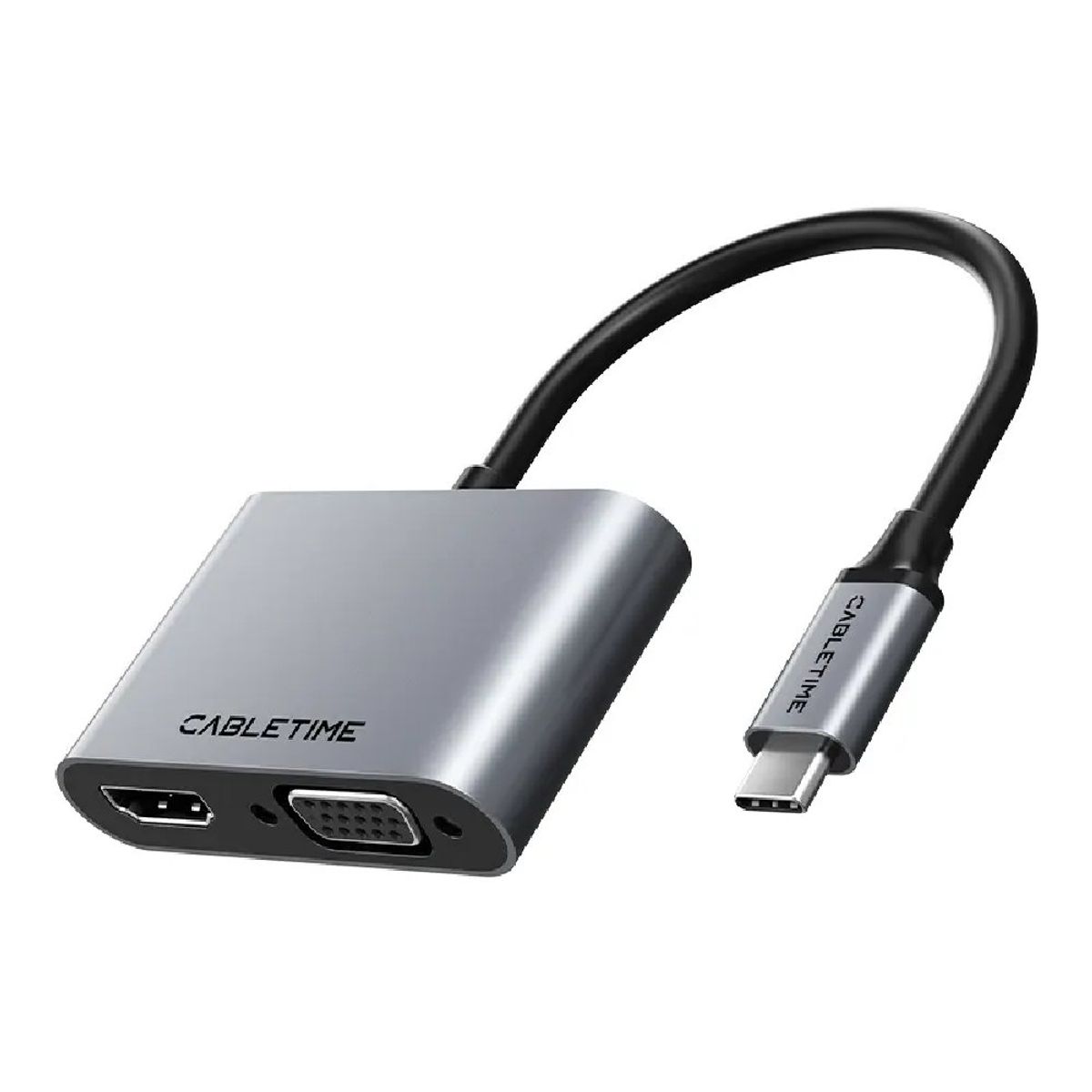 GENERICO - Adaptador de USB-C a HDMI VGAUSB-A PD CABLETIME CB41G