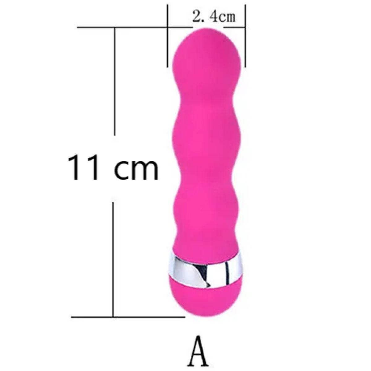 GENERICO - Vibrador de Silicona de 11cm x 2cm - Rosado