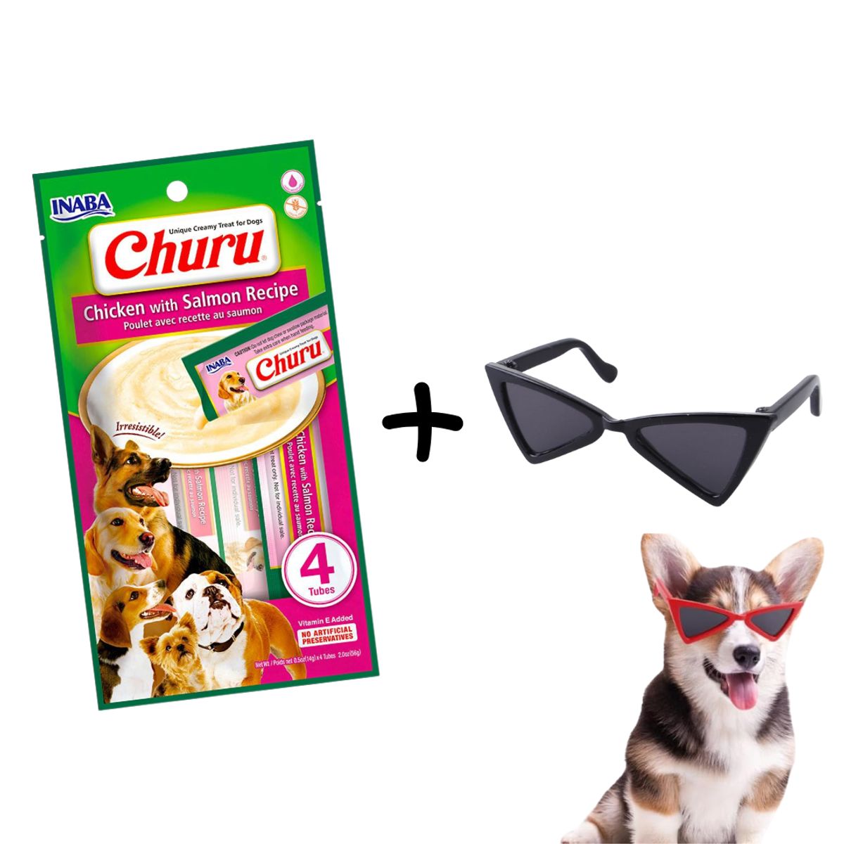 CHURU - Churu Snack Húmedo Para Perro Pollo con Salmón X 4Un