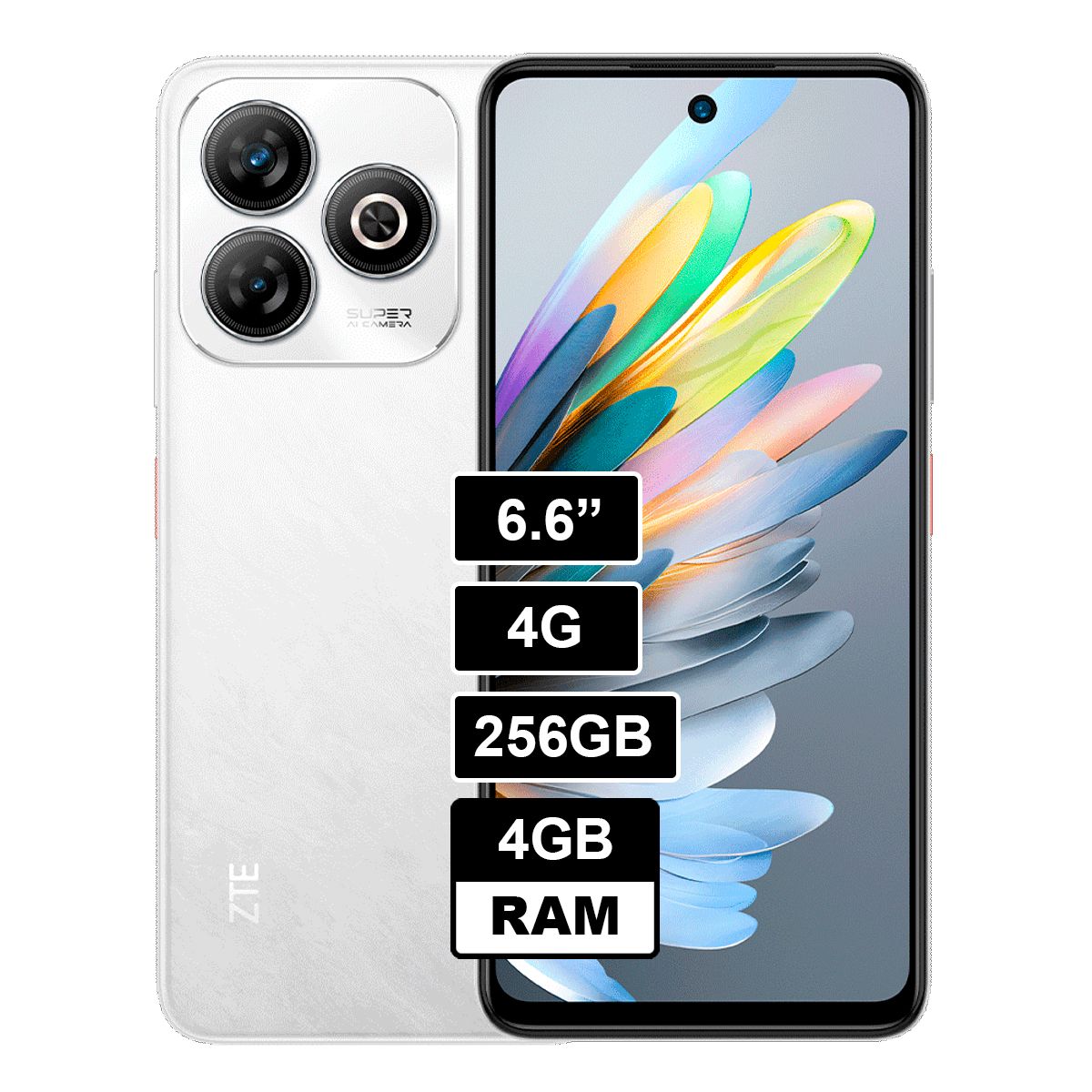 ZTE - Celular ZTE V60 Smart 4GB 256GB BLANCO