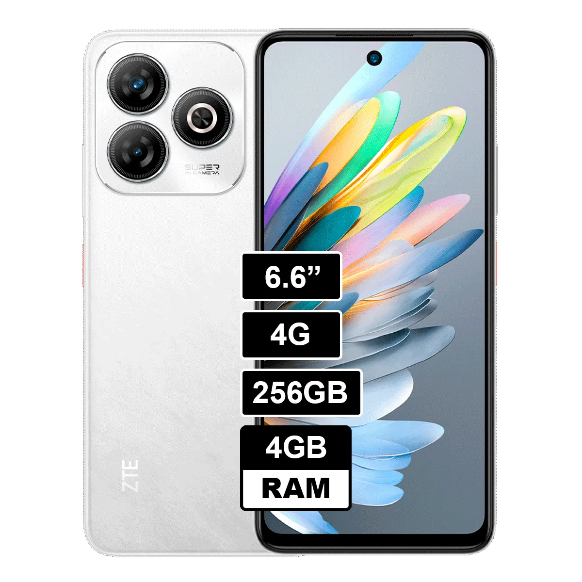 ZTE - Celular ZTE V60 Smart 4GB 256GB BLANCO