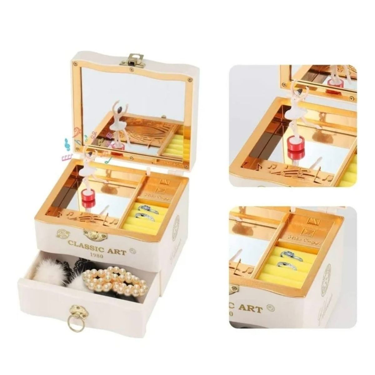 GENERICO - Joyero Caja Musical Con Bailarina Giratoria Monstrate