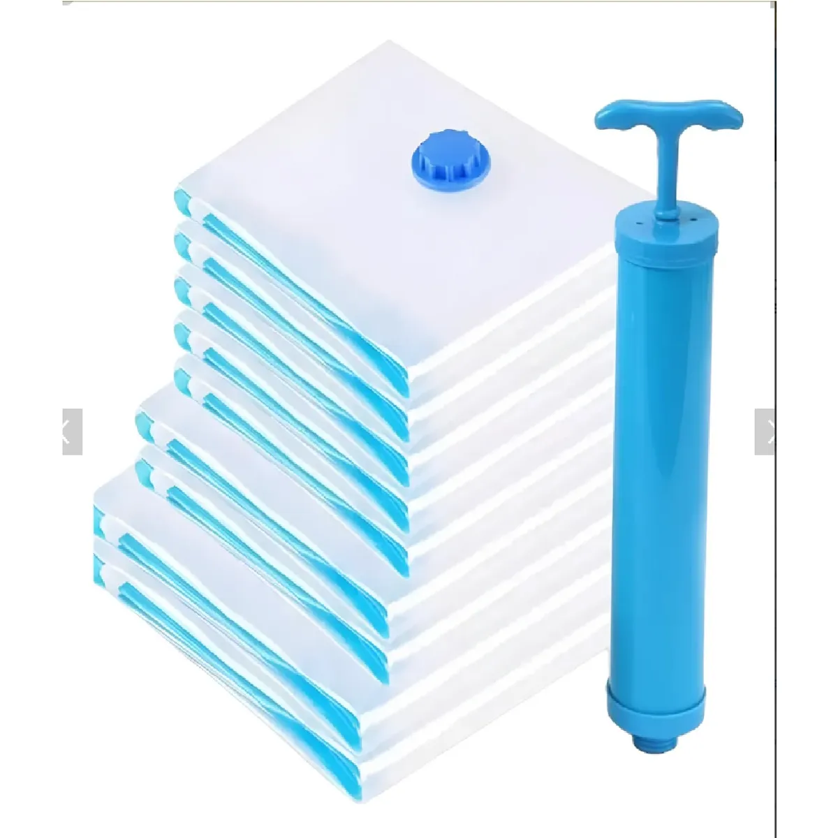 GENERICO - Set X 6 Bolsa Para Guardar Ropa Al Vacio 60x80 Cm + Bomba