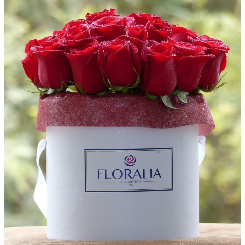FLORALIA - Arreglo de Flores  - Cabuchón - Rosas Rojas
