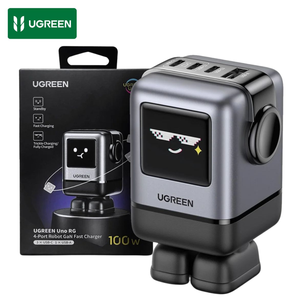 UGREEN - Cargador UGREEN 100W GAN Carga Rapida Laptops Tablets y Smartphones