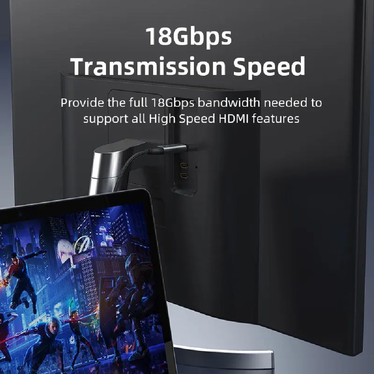 GENERICO - Cable USB-C macho a HDMI macho 4K 60Hz  1.8M CABLETIME CC10K