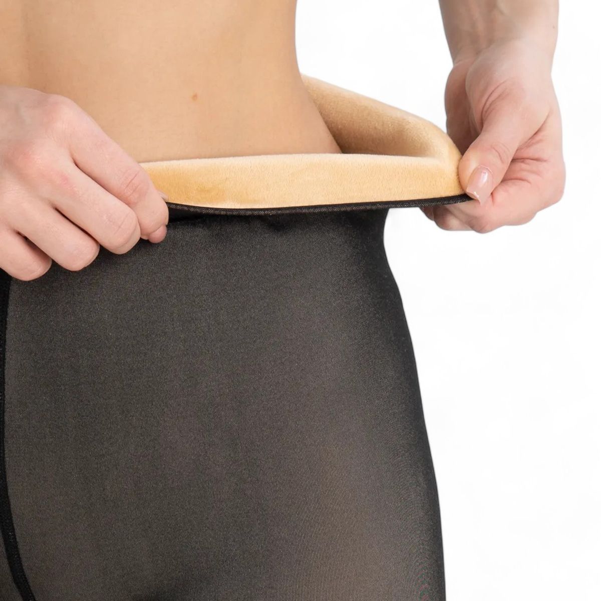 GENERICO - Pantis Mujer Efecto Piel Afelpadas Medias Calentadores