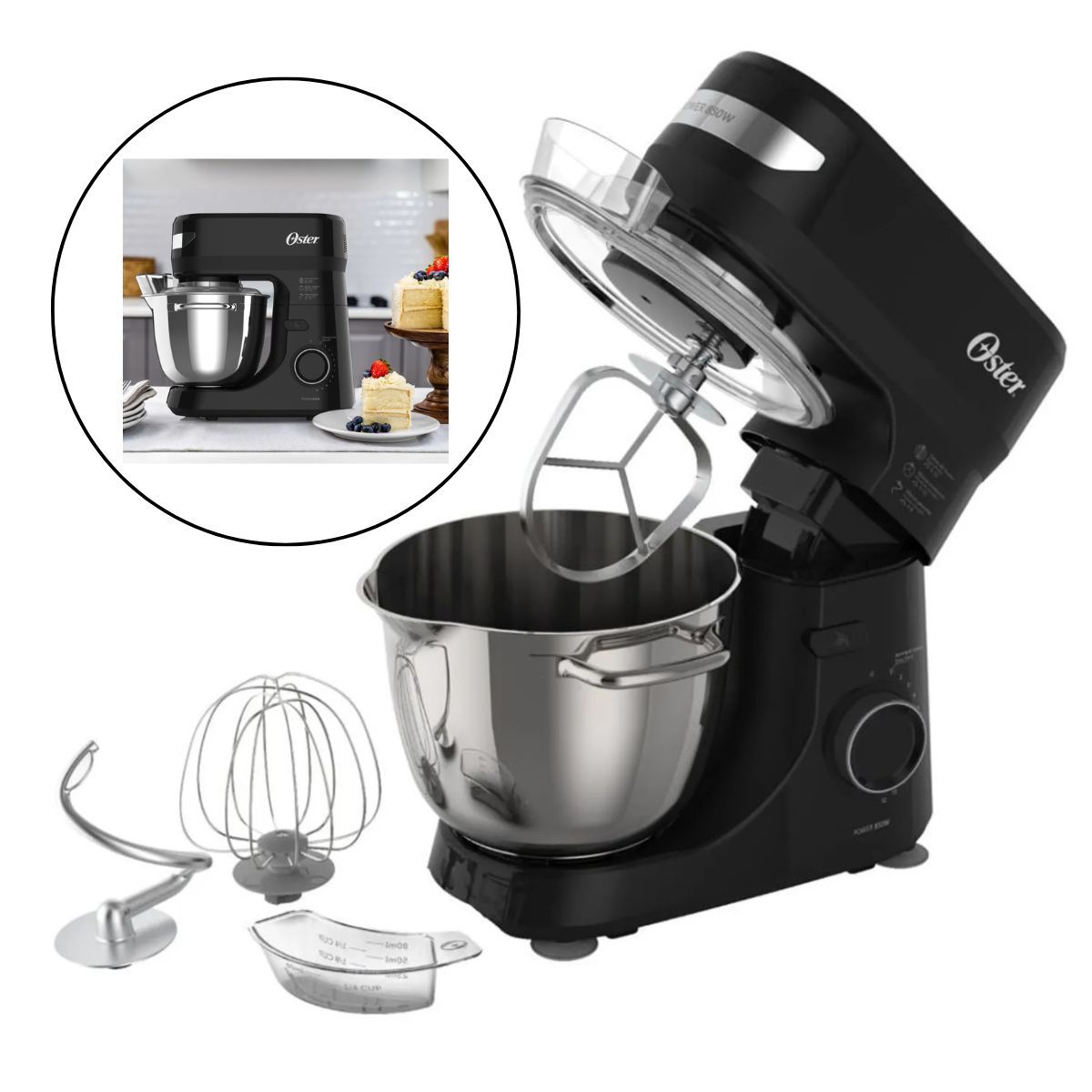 OSTER - Batidora Planetaria de 4L de 12 Velocidades 850W Oster