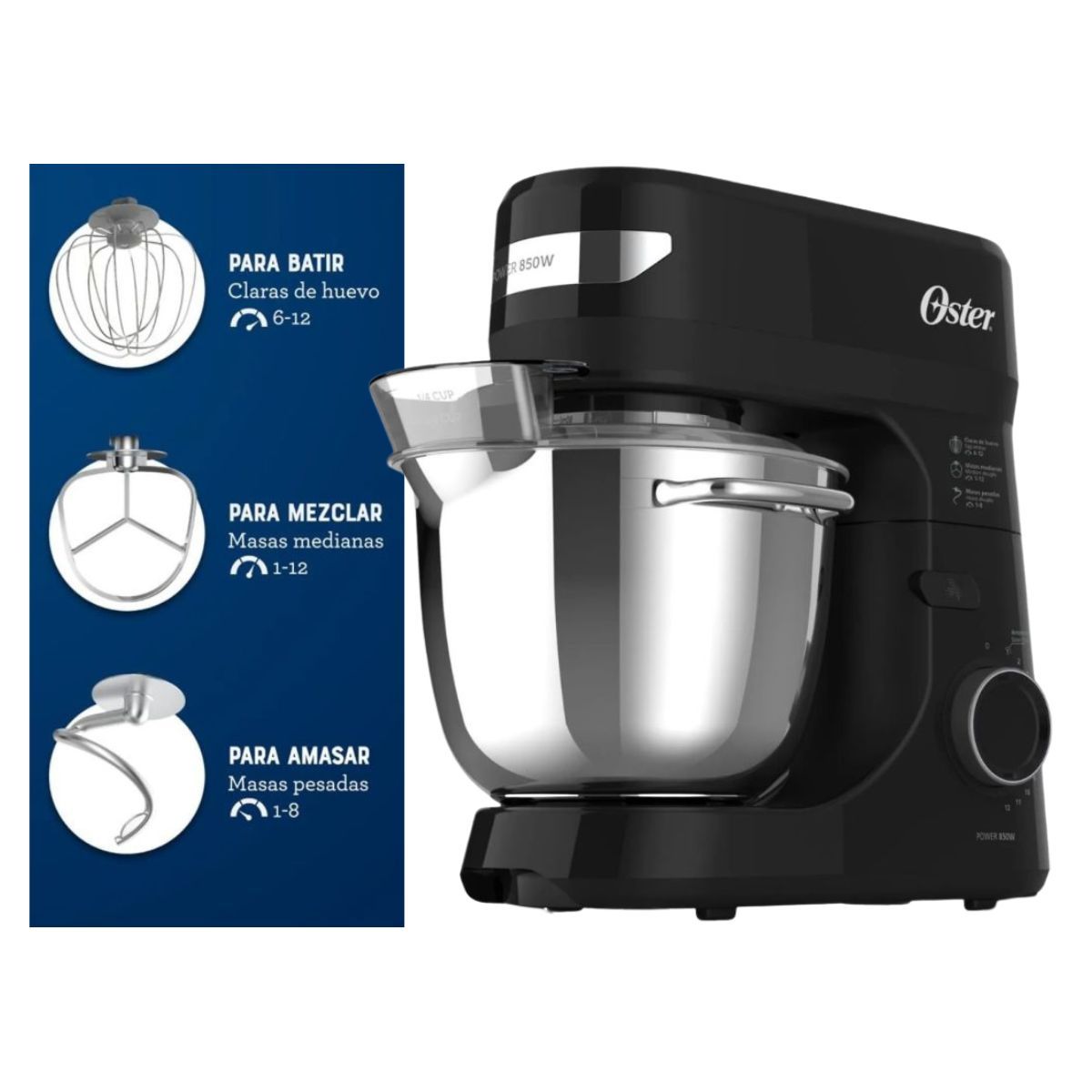 OSTER - Batidora Planetaria Oster 850W  Negra FPSTSMPL2B