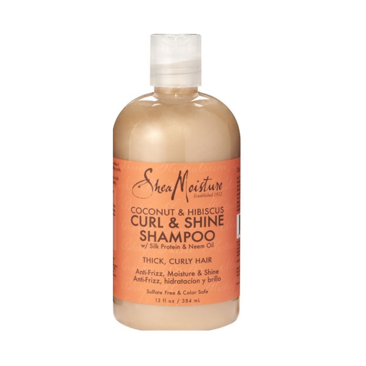 SHEA MOISTURE - Shampoo Coconut & Hibiscus para Rizos y Brillo 384ml Shea Moisture