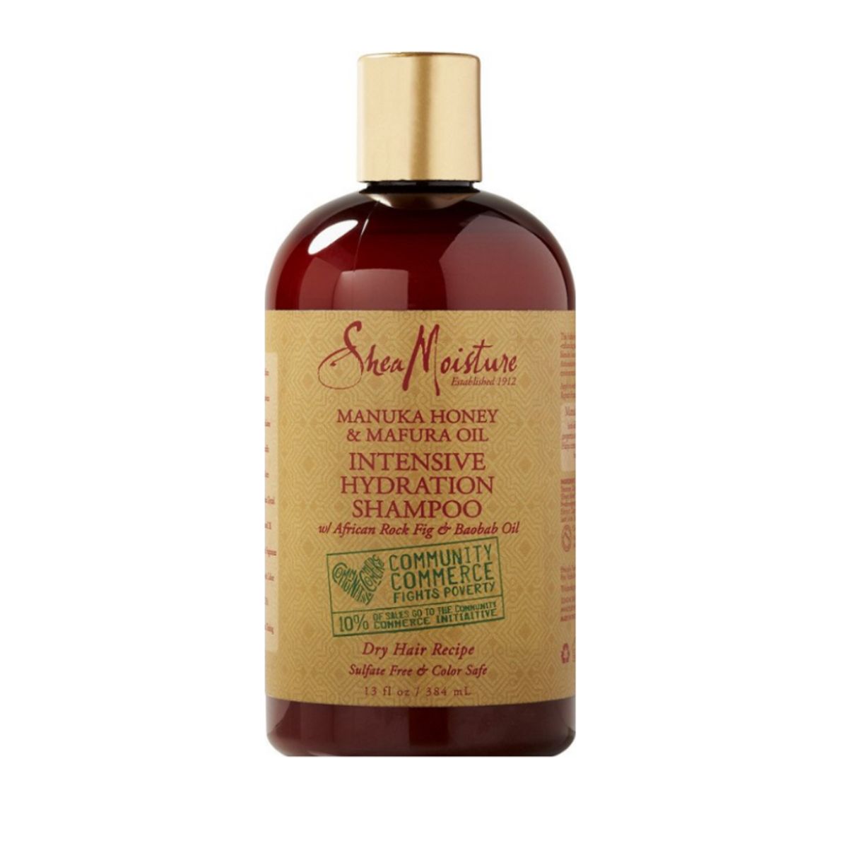 SHEA MOISTURE - Shampoo de Hidratación Intensiva con Miel de Manuka y Aceite de Mafura 384ml Shea Moisture