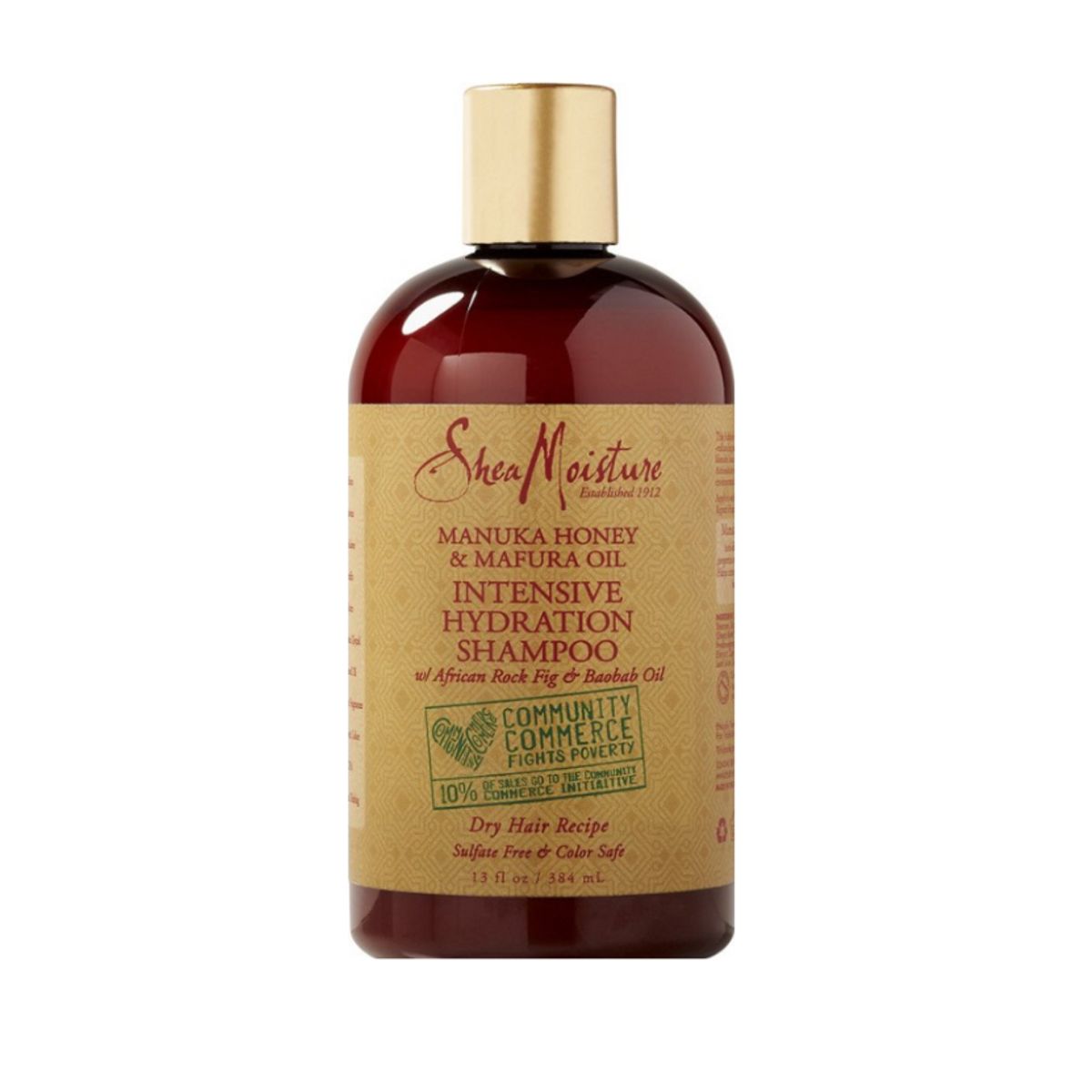 SHEA MOISTURE - Shampoo de Hidratación Intensiva con Miel de Manuka y Aceite de Mafura 384ml Shea Moisture
