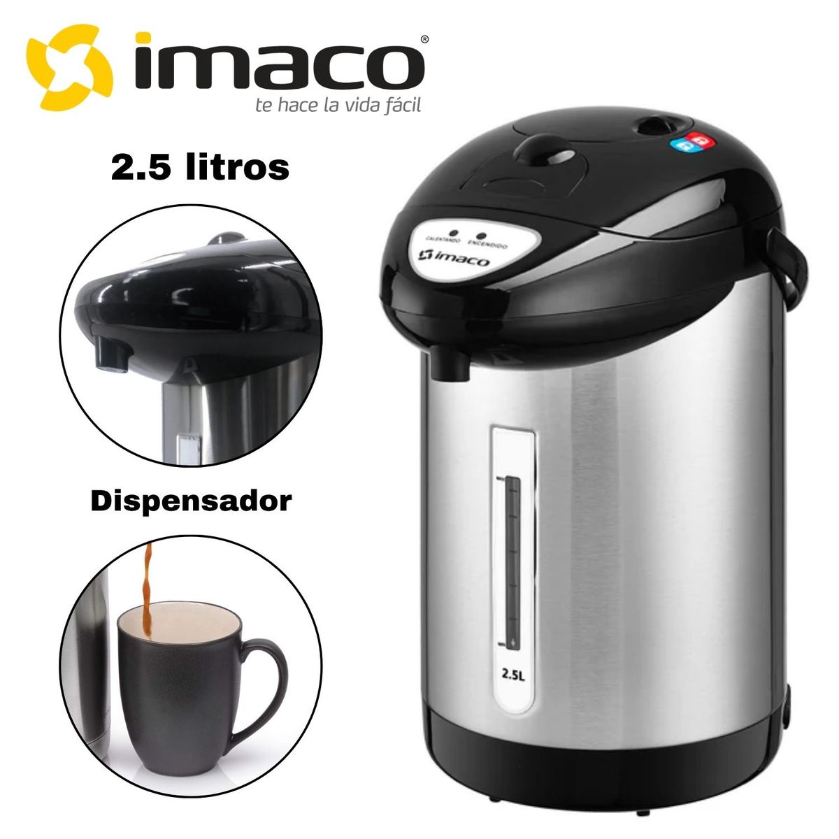 IMACO - Termo Hervidor Imaco TP2575SS Acero Inox 2.5 litros