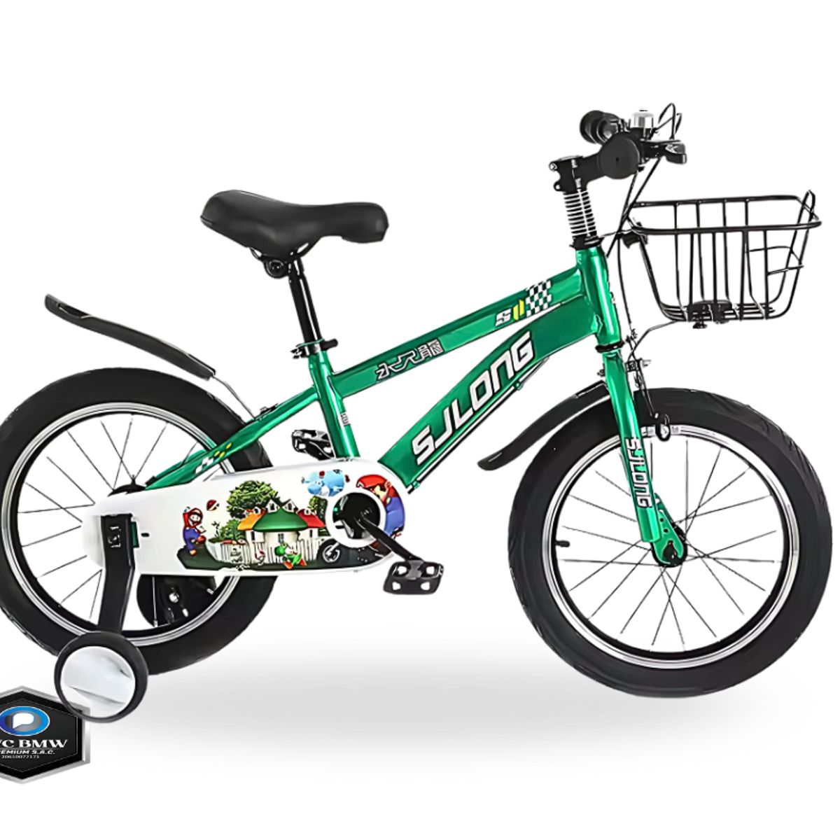 GENERICO - Bicicleta para Niño ARO 16 VERDE