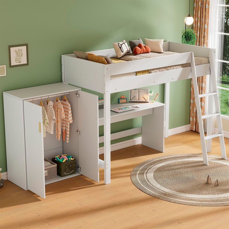 BH BARAKA HOME PREMIUM - Camarote Multifuncional Dolpi - Blanco