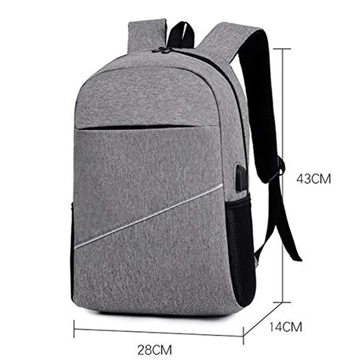 GENERICO - Mochila Urbana Porta Laptop Gris