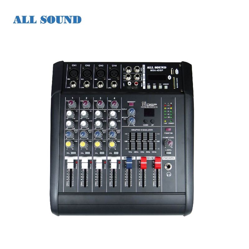 ALL SOUND - CONSOLA DE AUDIO 4 CANALES MSA-4DSP ALL SOUND