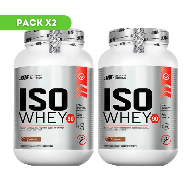 UNIVERSE NUTRITION - ISO WHEY 1.1 KG CHOCOLATE PACK X2