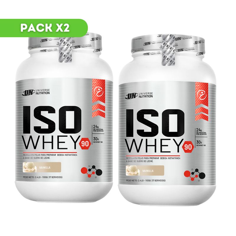 UNIVERSE NUTRITION - ISO WHEY 1.1 KG VAINILLA PACK X2