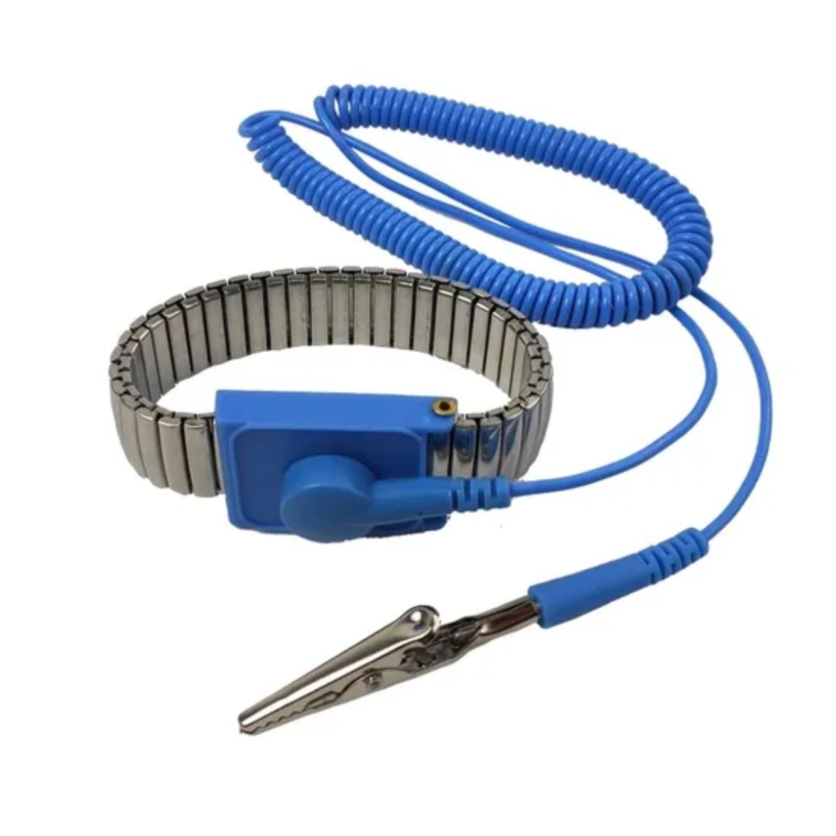 GENERICO - Pulsera Antiestática Metálica Cable Seguridad Reparación Electrónica