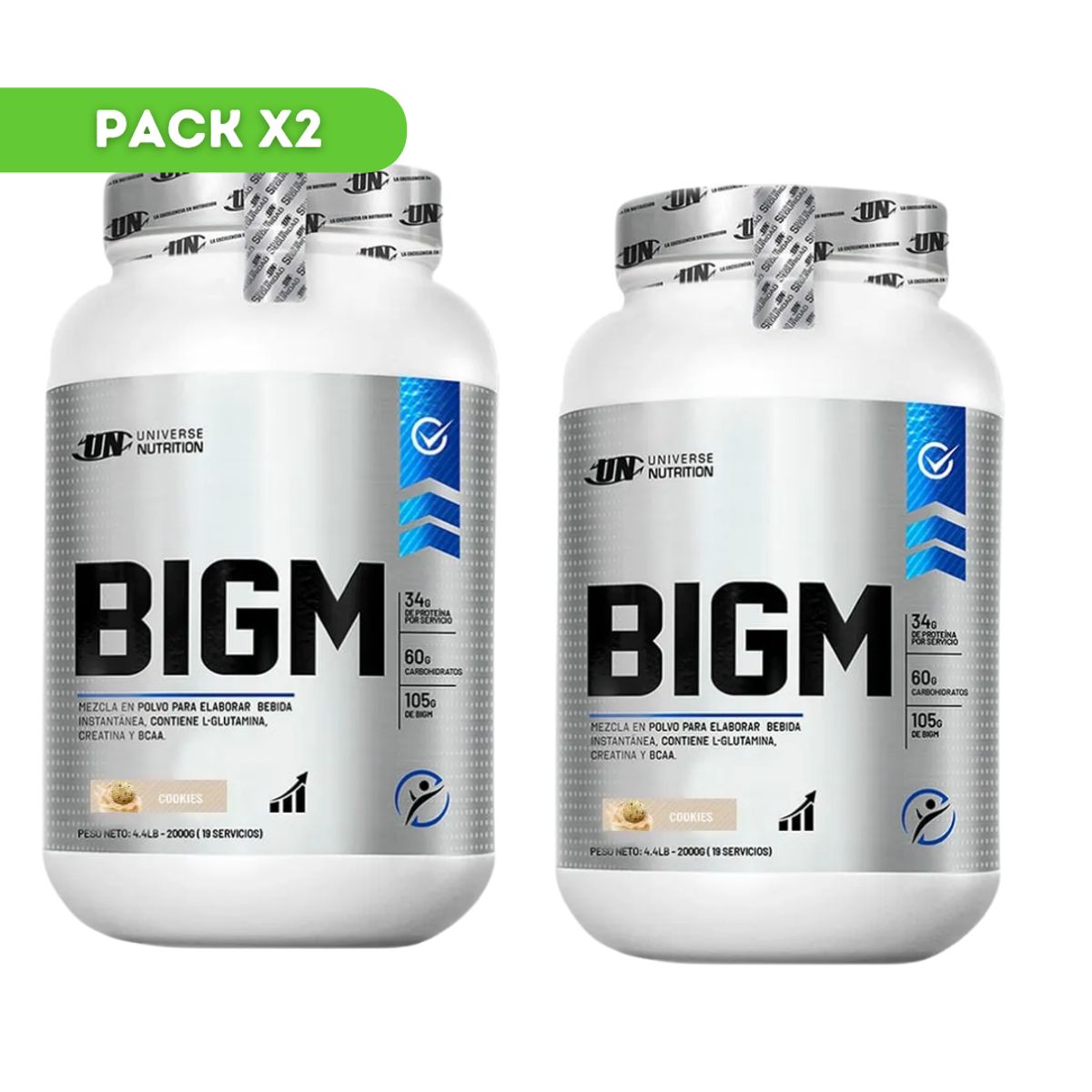 UNIVERSE NUTRITION - BIGM 2KG COOKIES PACK X2
