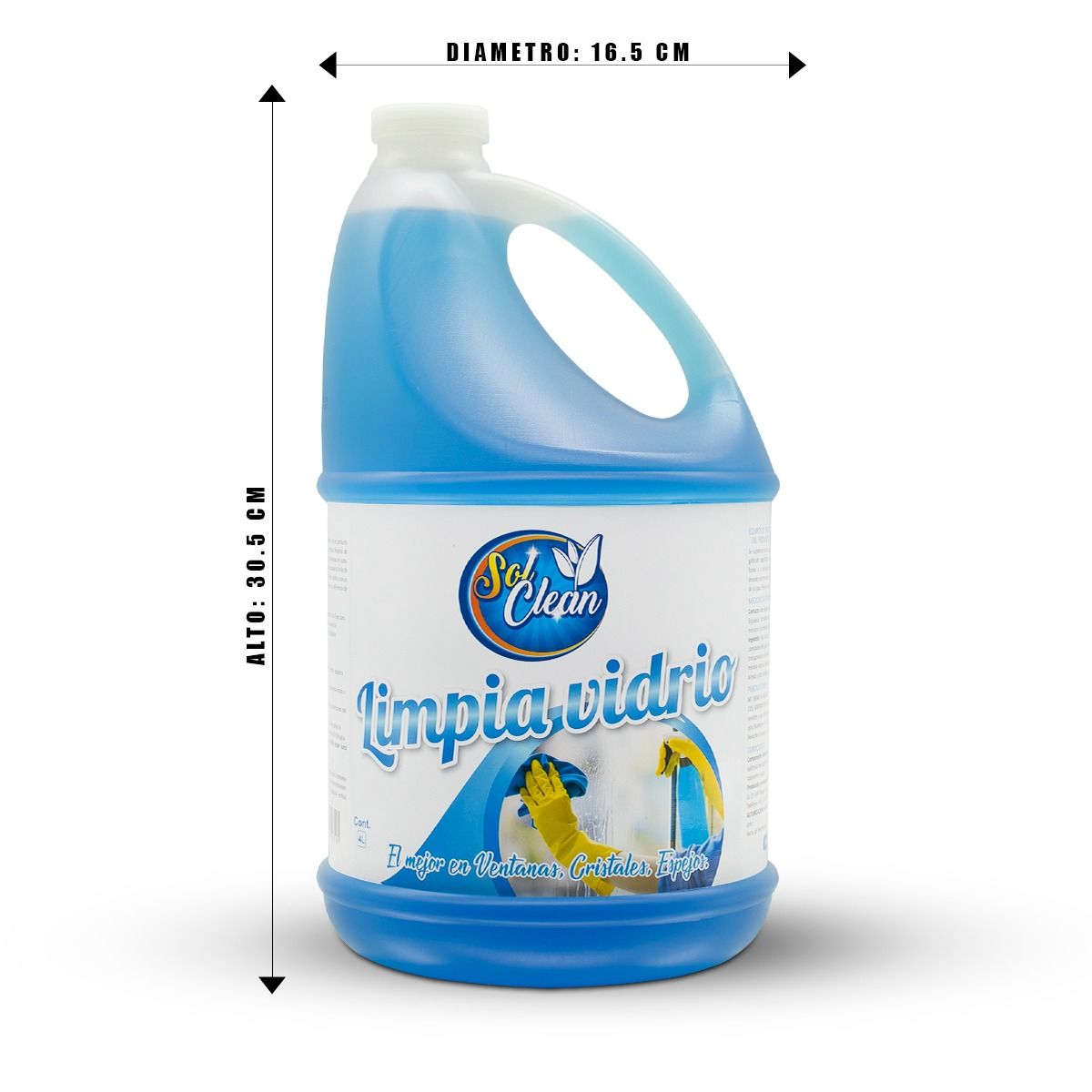 GENERICO - Limpia Vidrio Sol Clean 4 Lt Aroma Lavanda