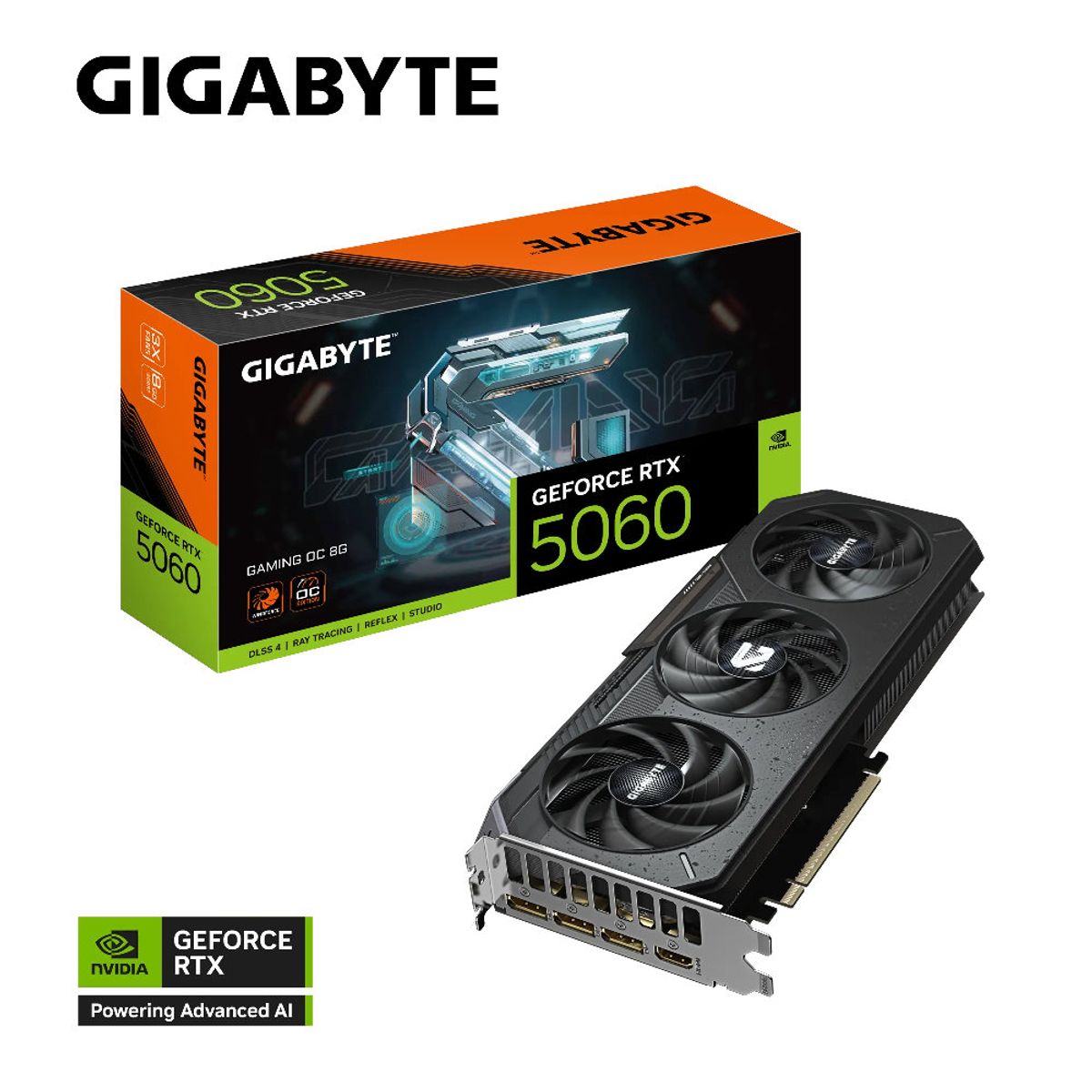 GIGABYTE - Tarjeta de Video Gigabyte GeForce RTX 5060 8GB GDDR7 Gaming OC (DLSS 4)