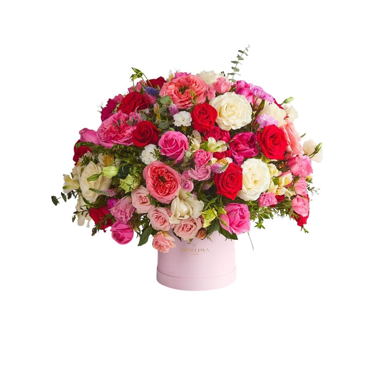 GENERICO - Box Mix de flores rosas rosas de jardín y mix florales