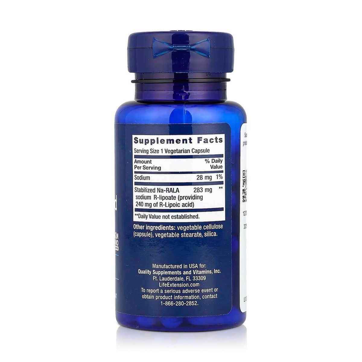 VITAMINA - Super R-Lipoic Acid 240mg (60 Cápsulas) - Life Extension