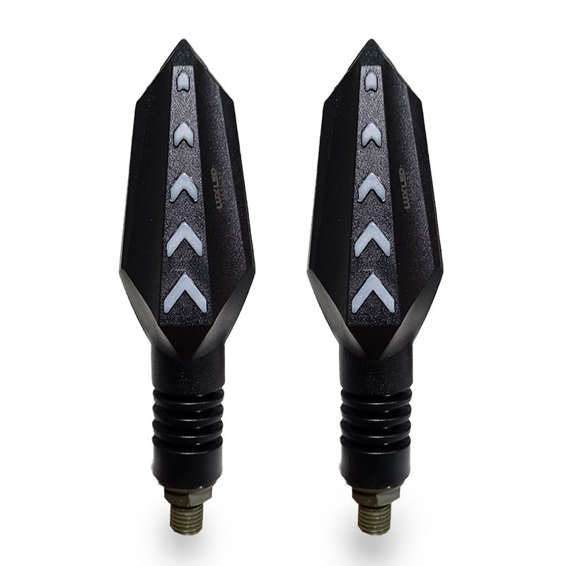 GENERICO - Direccionales Led Moto 2pcs Luz Blanca y Giro Ámbar ó Azul