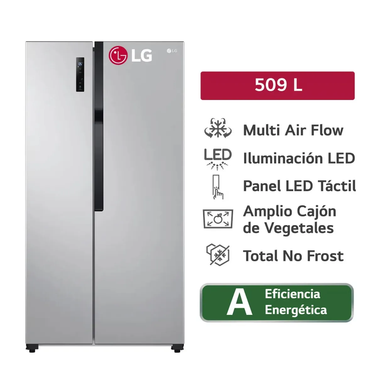 LG - REFRIGERADORA LG LS51BPP 509 LT PLATEADO NO FROST