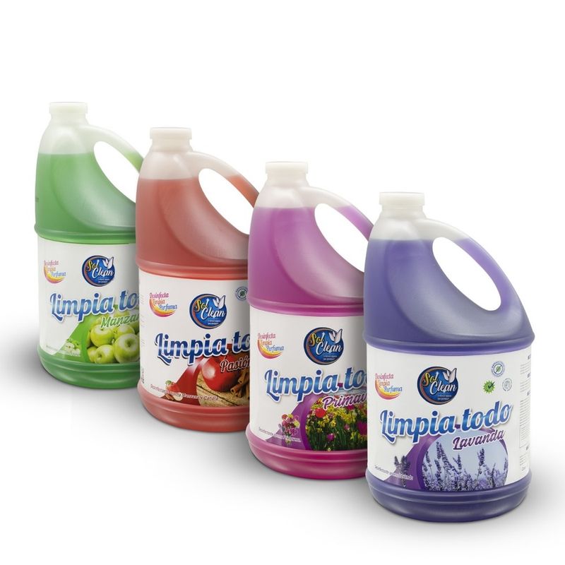 GENERICO - Pack x4 Limpiatodos Desinfectantes Sol Clean  4L cu