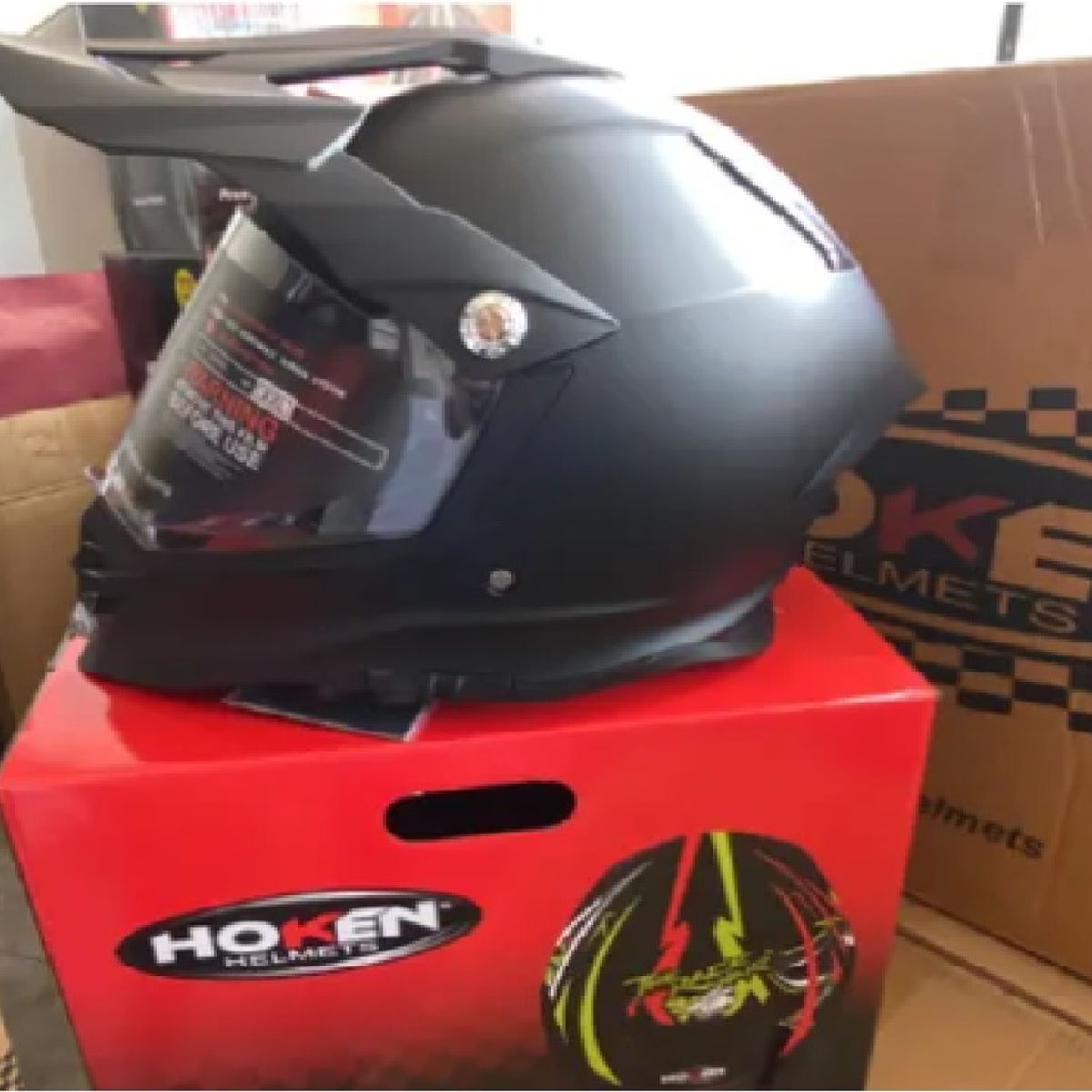 GENERICO - Casco De Moto Hoken Modelo Cross Doble Visor  / Certificado MX800-L