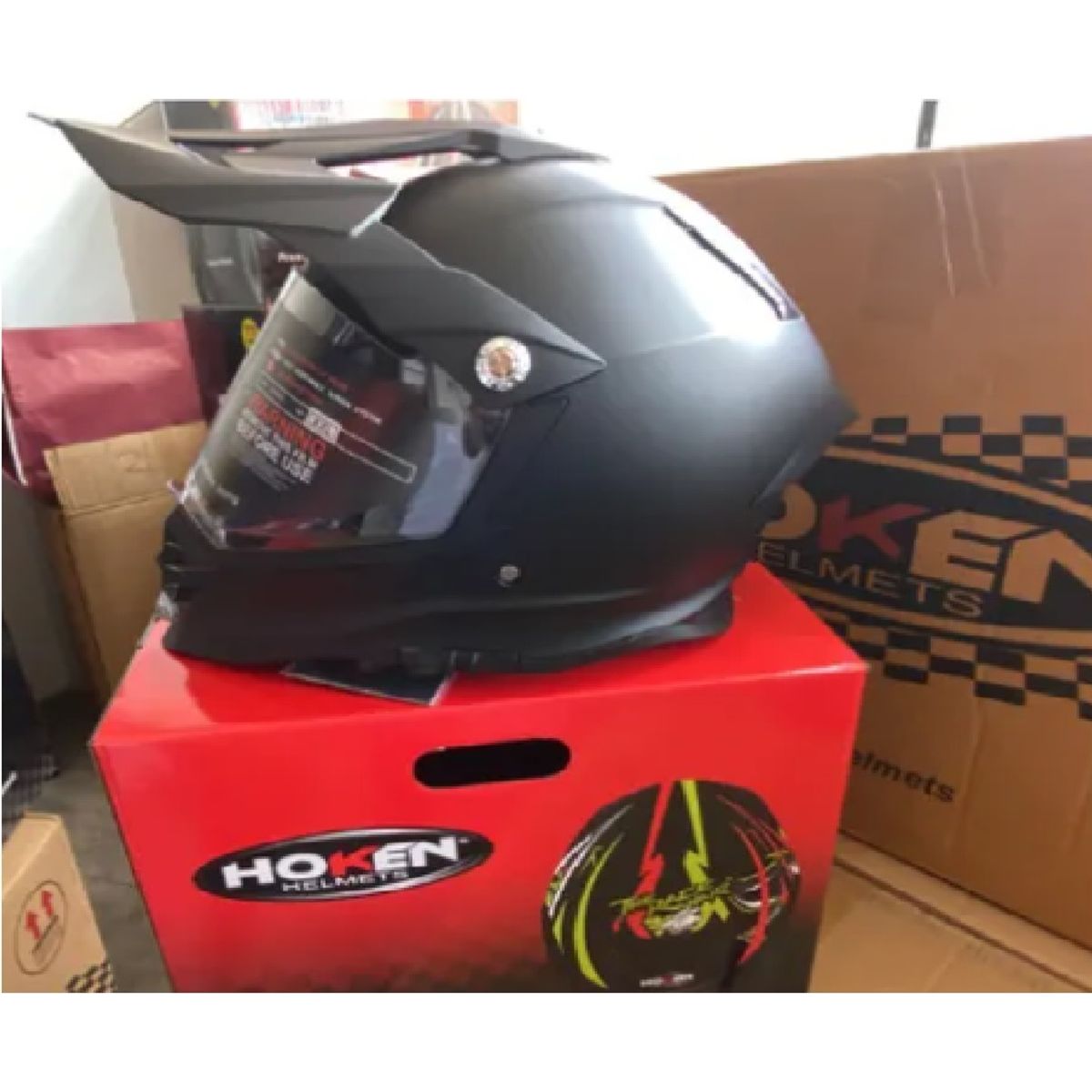 GENERICO - Casco De Moto Hoken Modelo Cross Doble Visor  / Certificado MX800-L