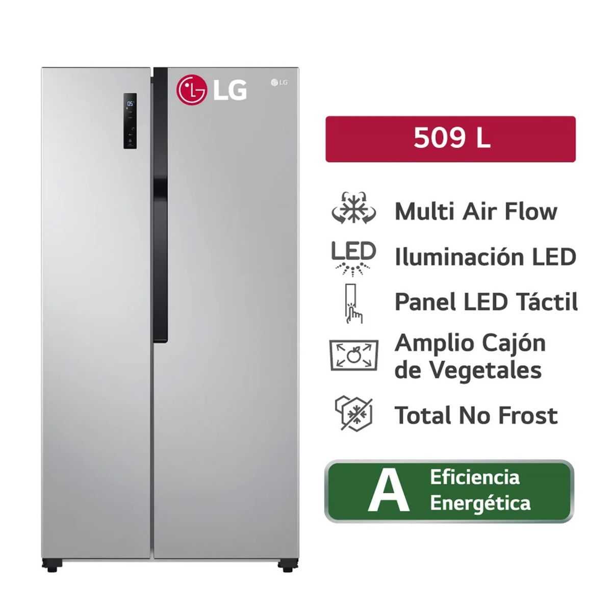 LG - REFRIGERADORA LG LS51BPP 509 LT PLATEADO NO FROST
