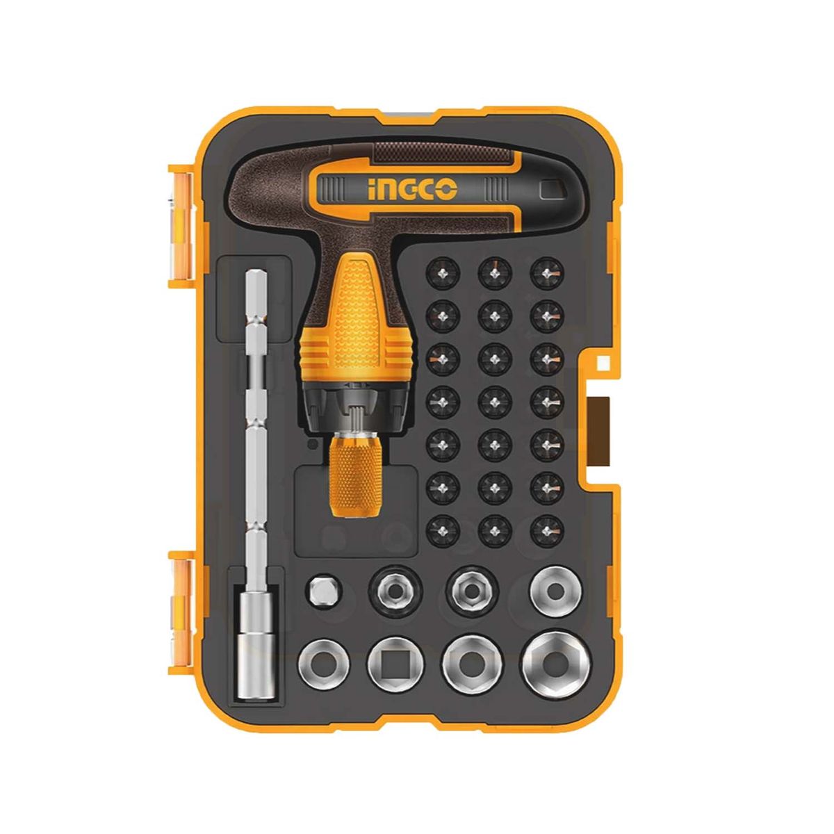 INGCO TOOLS - Juego Destornillador 31PcsSet Llave Dados Puntas Hksdb0318