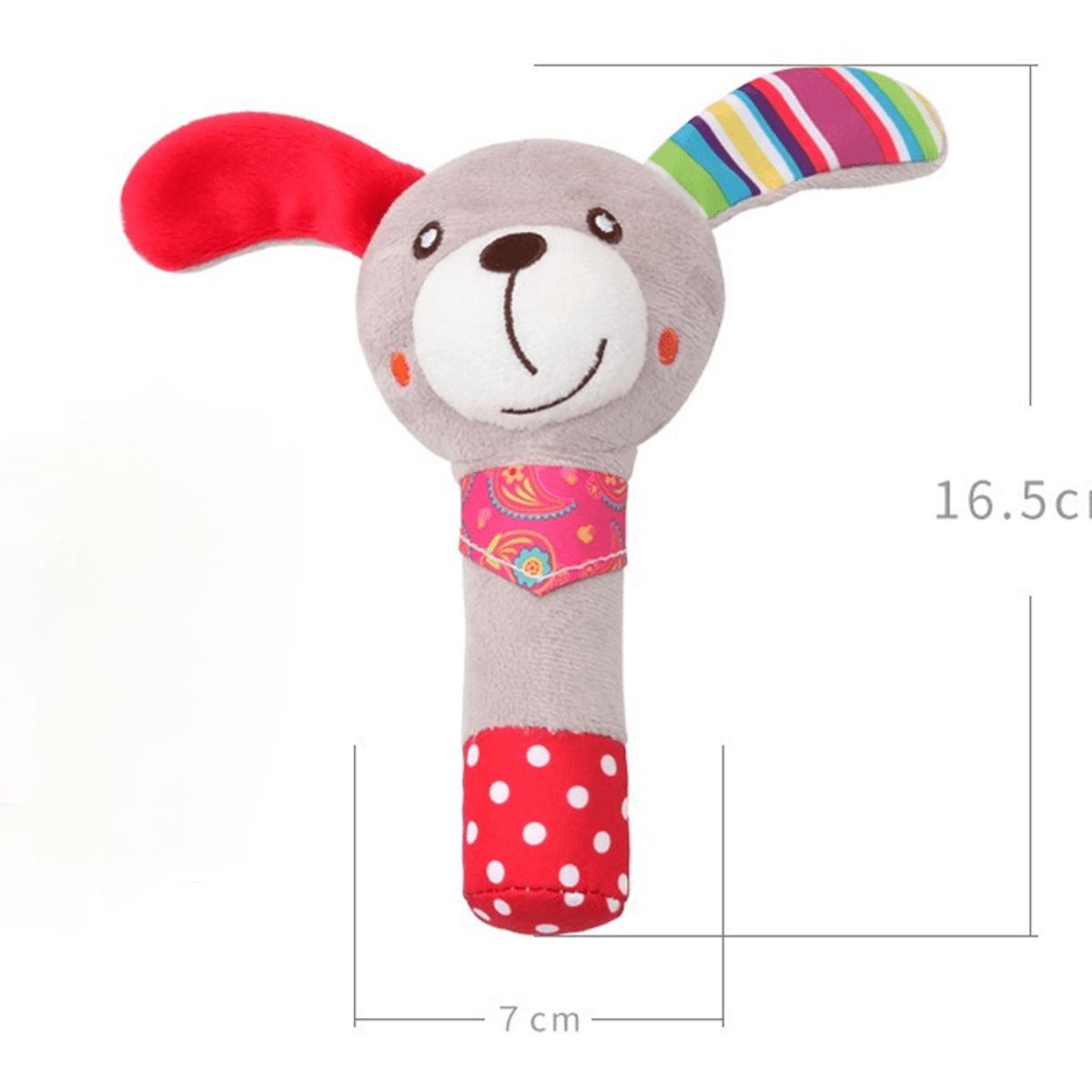 GENERICO - Sonaja de felpa para estimulación - Perrito