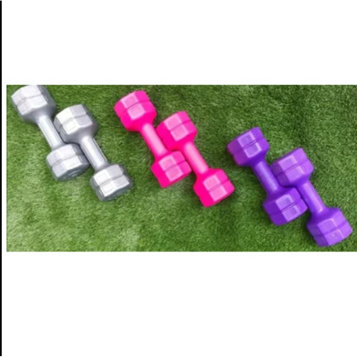 GENERICO - Mancuernas 1.5 Kg Pesa Hexagonal Mancuerna PVC Pesas