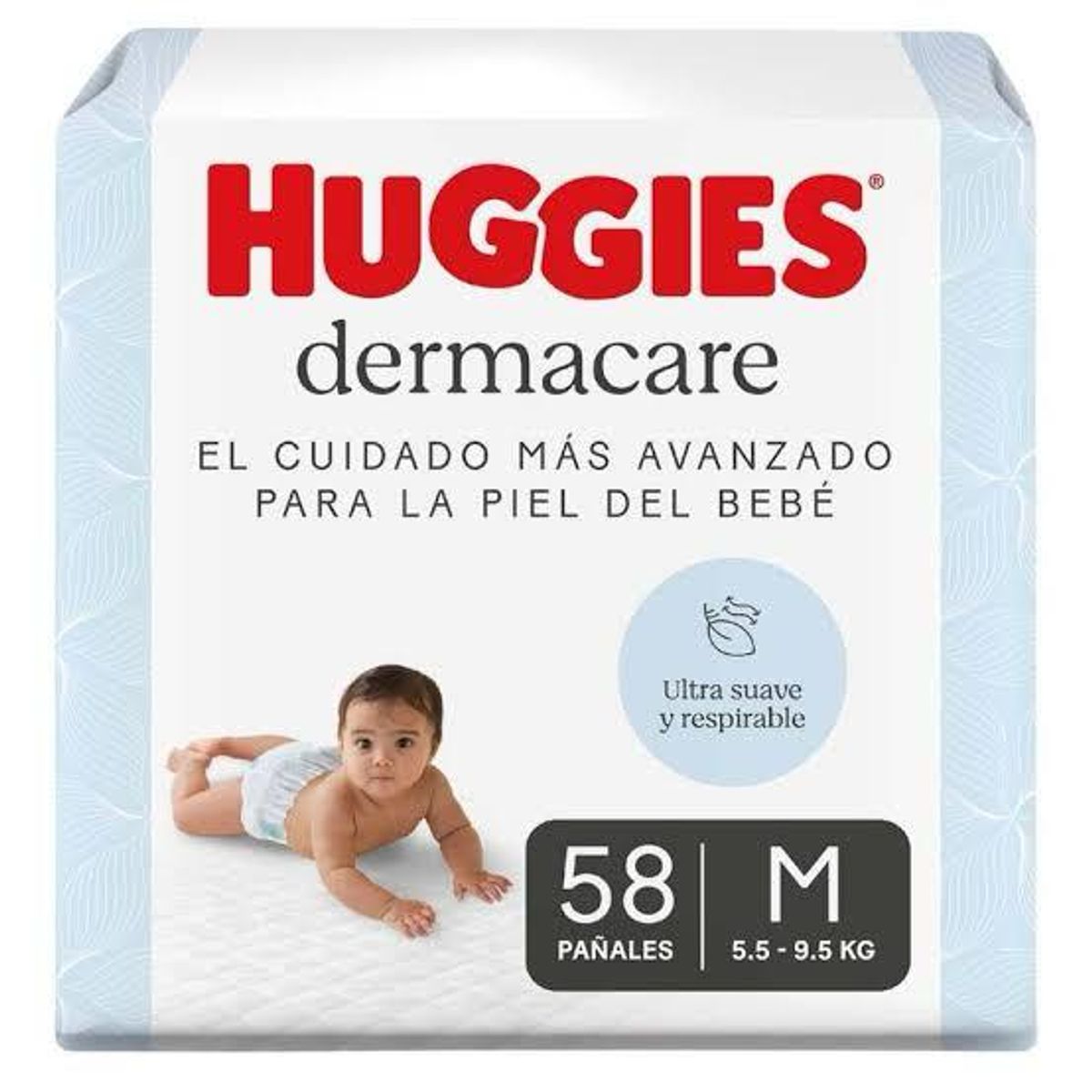 HUGGIES - Pañales para Bebé Huggies Dermacare Talla M 58un