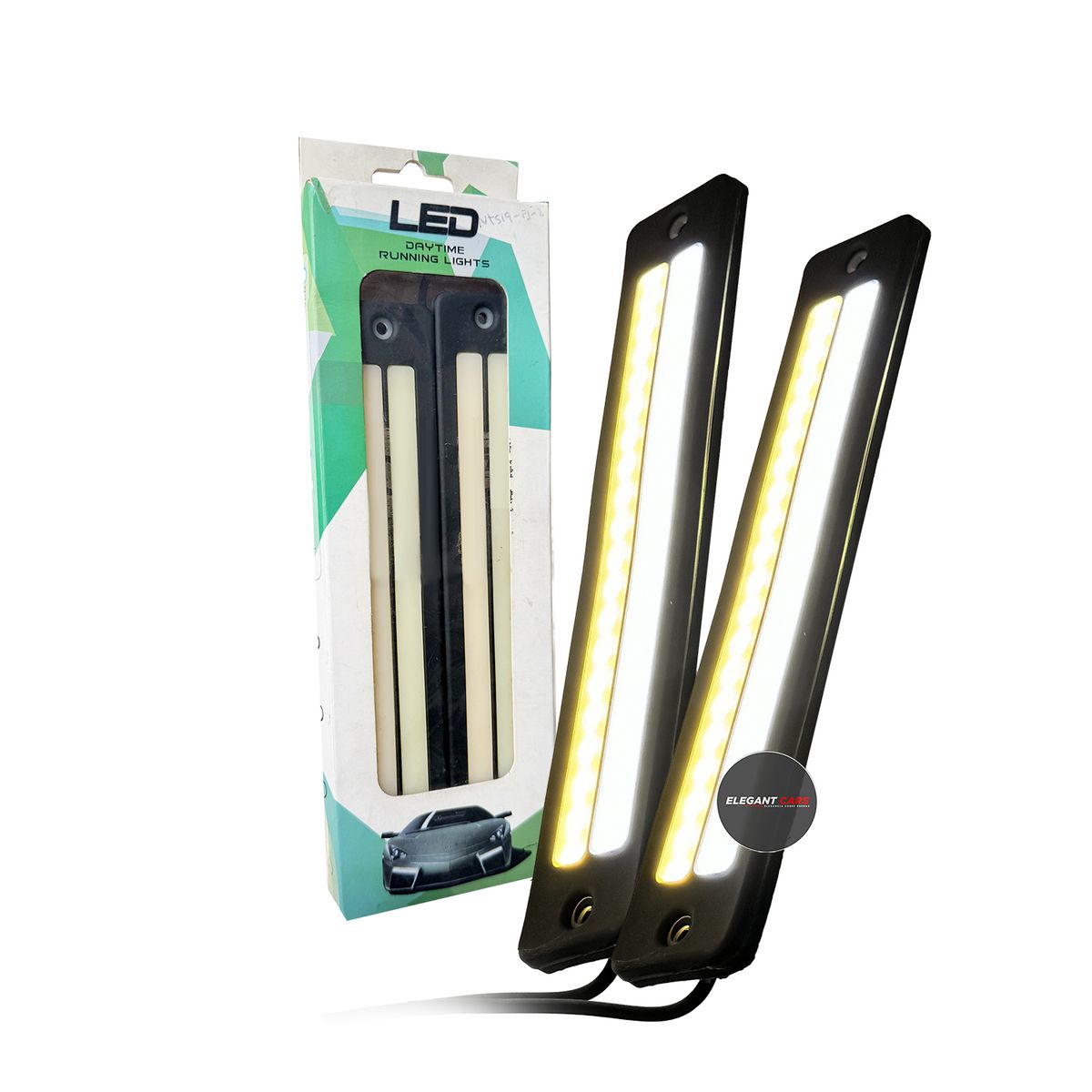 GENERICO - Luz LED Diurna Blanco + Ámbar 12V  Para Auto y Camioneta