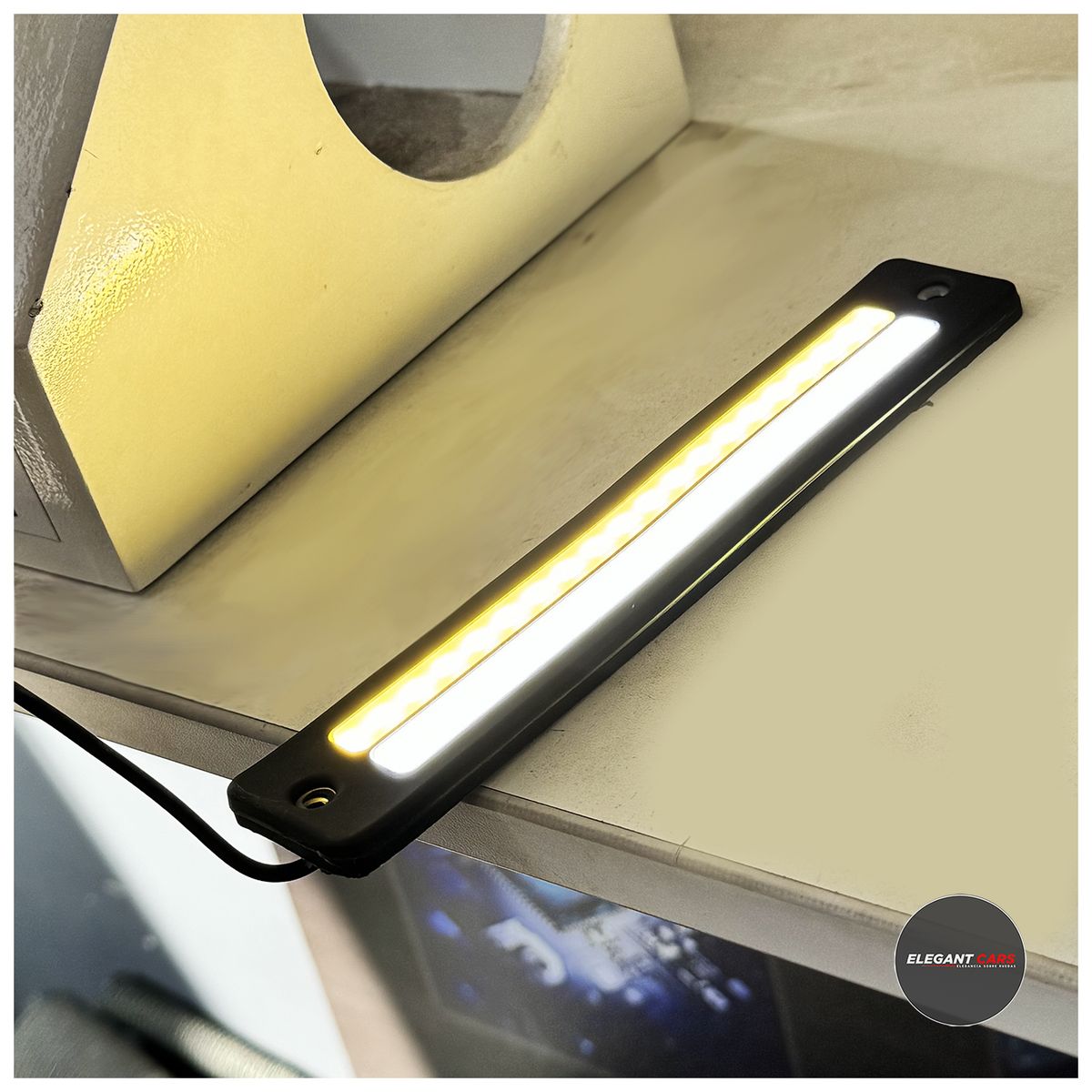 GENERICO - Luz LED Diurna Blanco + Ámbar 12V  Para Auto y Camioneta