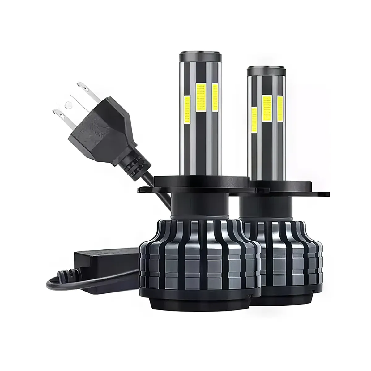 GENERICO - Foco Led H4 6 lados alta baja universal alta potencia