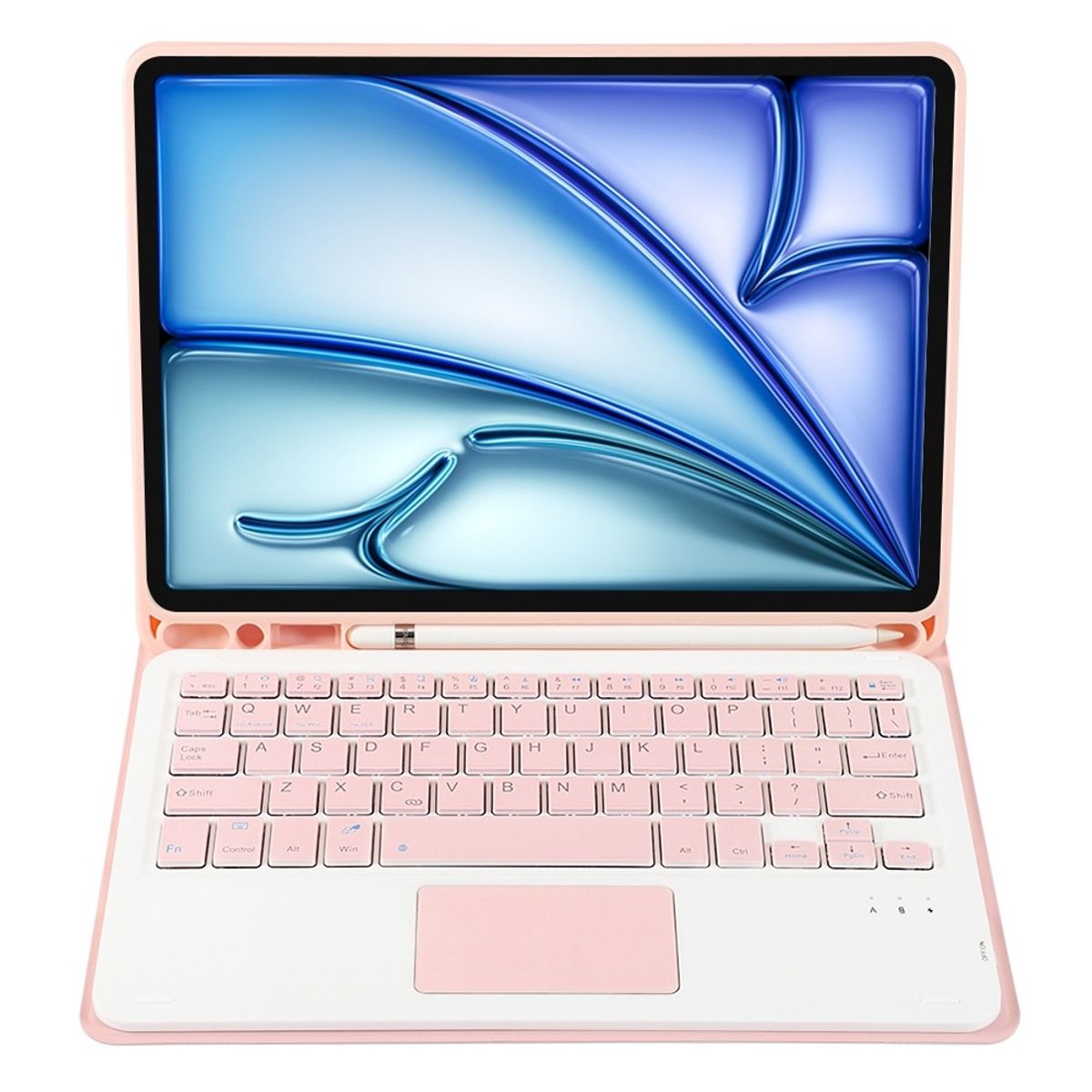 GENERICO - Funda Con Teclado Bluetooth Para iPad Air 13 M3 M2 / Pro 12.9" -ROSADO